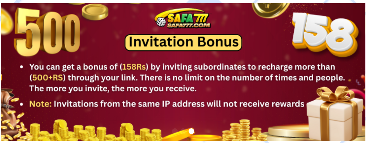 Safa 777 invitation bonus